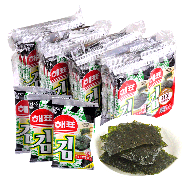 海牌海苔韩国进口即食烤紫菜片