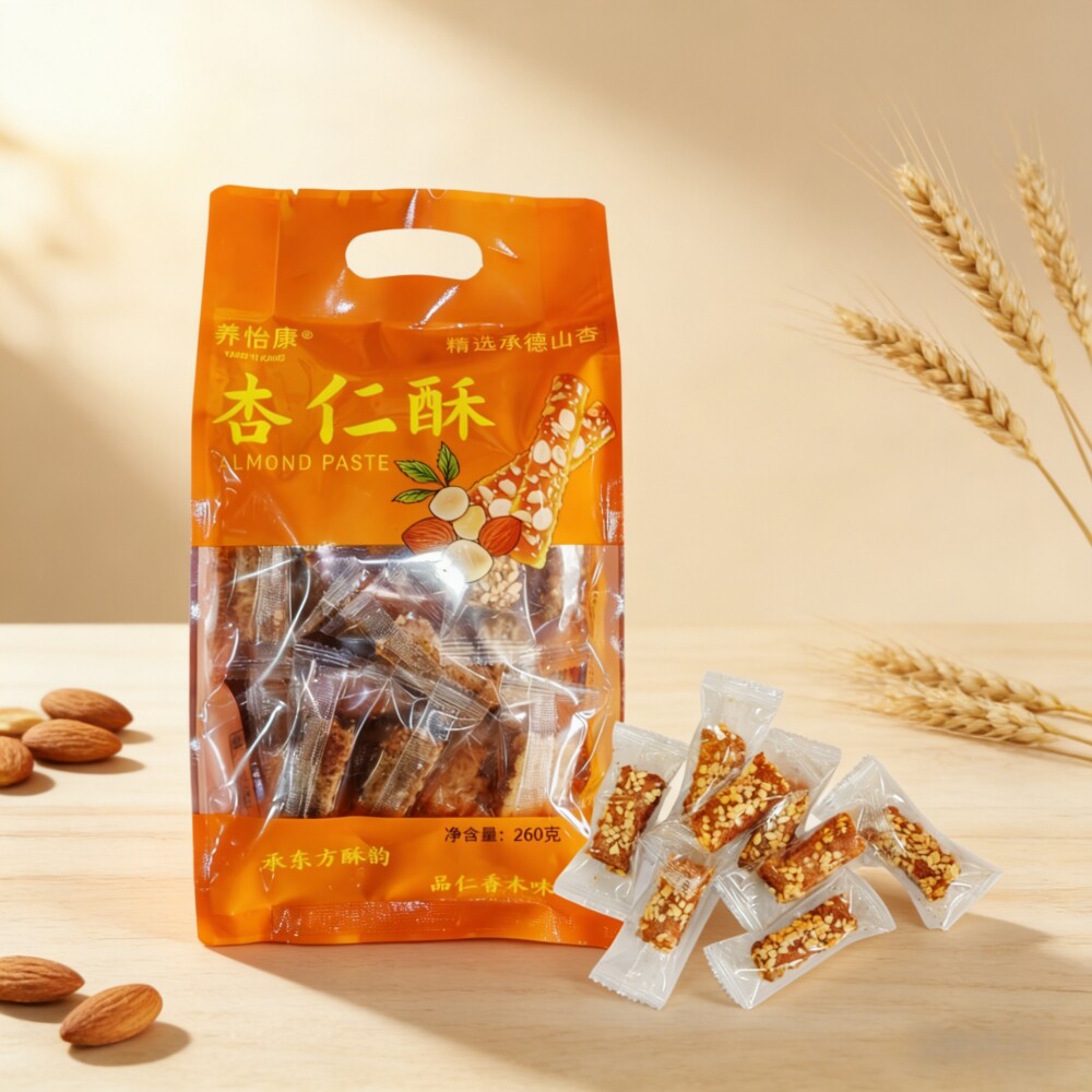 承德特产平泉养怡康杏仁酥独立包装零食小吃糕点甜品260g酥脆点心图片