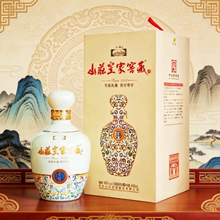 承德特产平泉山庄皇家窖藏彩瓷 38度450ml浓香型纯粮低度白酒单瓶