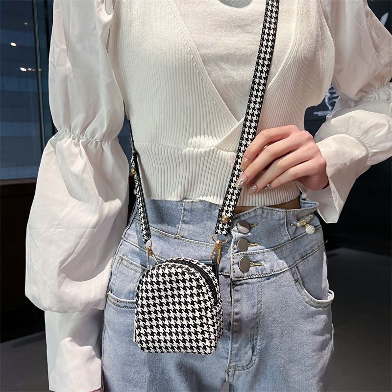 九科星适用于oppoFindN3flip折叠手机壳FindN2flip口红钱包斜挎绳n3 flip皮质千格鸟钥匙包高级感n3保护套小