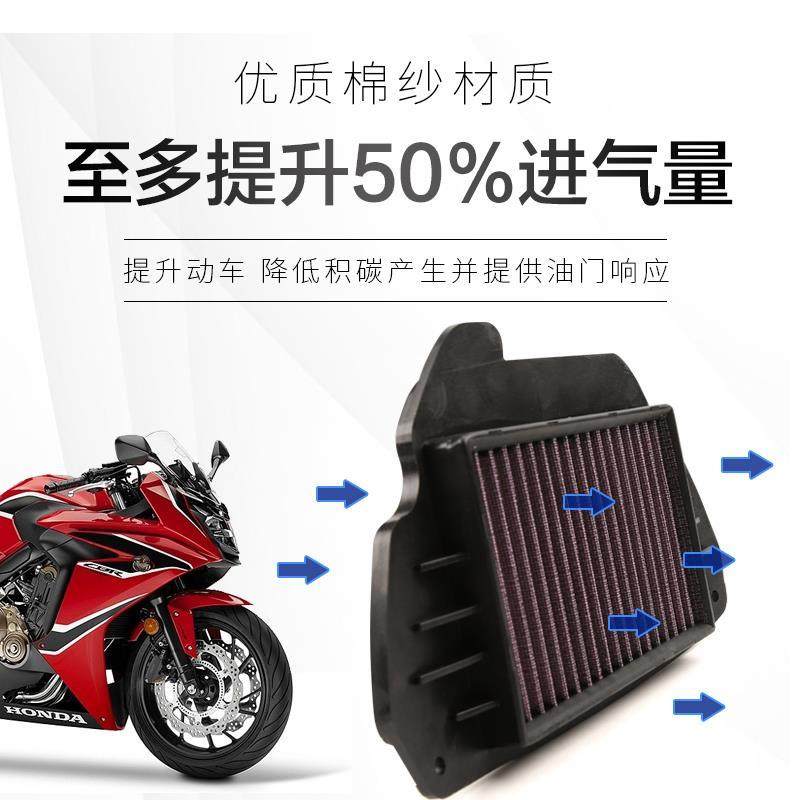 适用于本沺摩托车CBR650F CB650F空滤空气格改装高流量滤芯滤清器