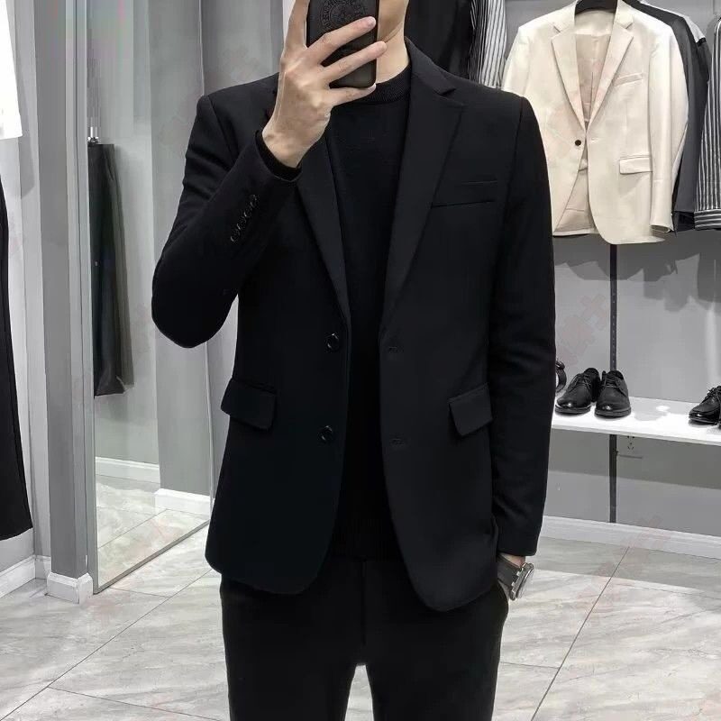 休闲男外套修身黑色西服商务正装职业韩版青年加大码新郎结婚西装