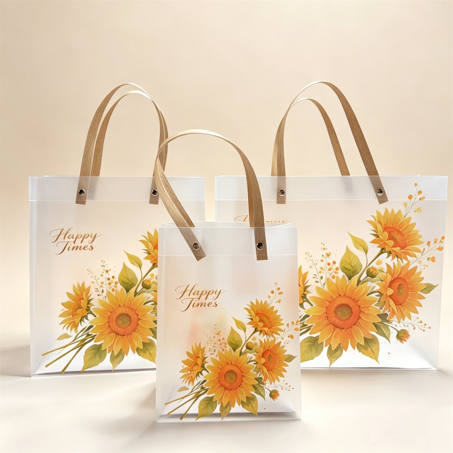PP透明手提袋节日礼品袋广告促销礼品袋伴手礼磨砂礼物手提袋子