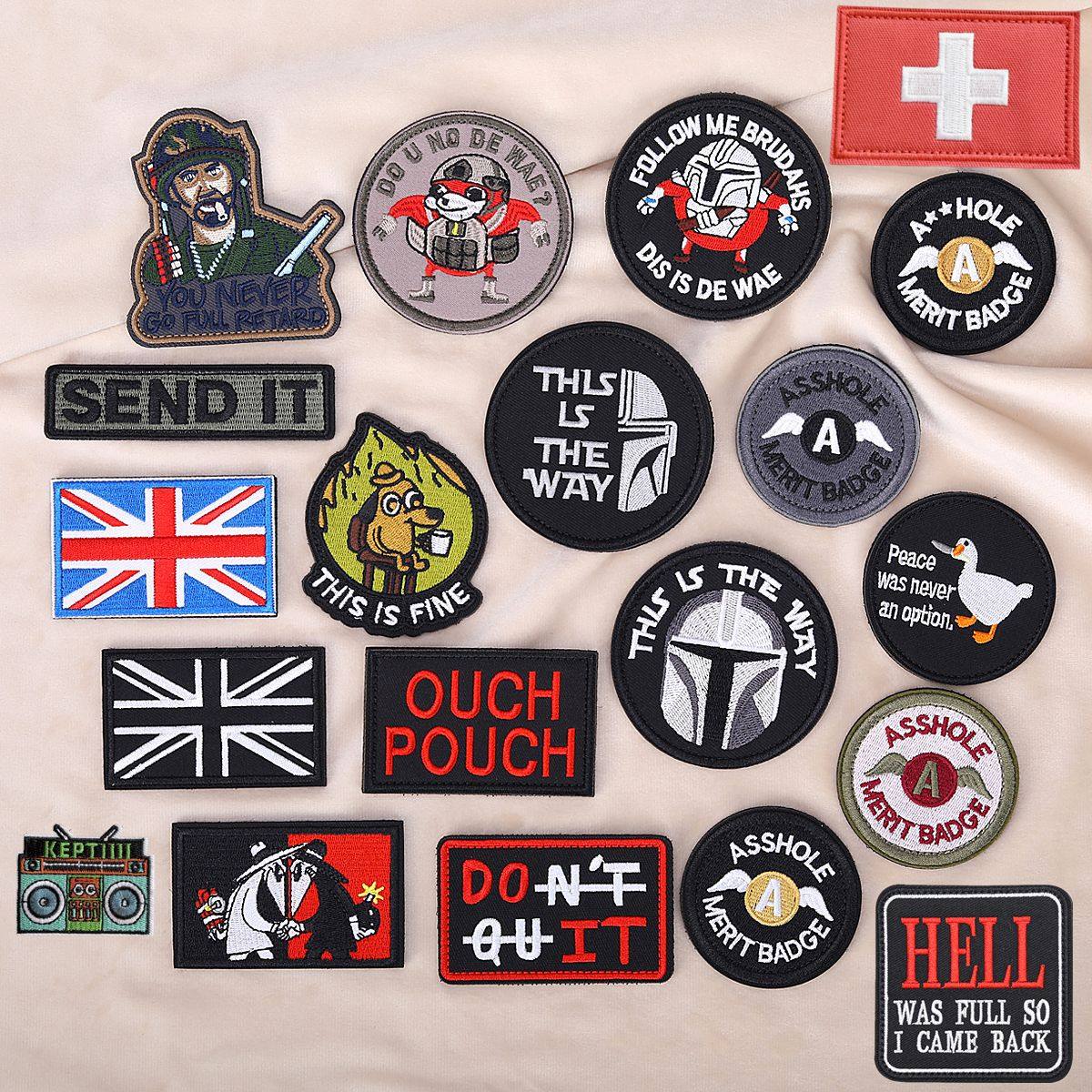 英文字母刺绣布贴高品质魔术贴