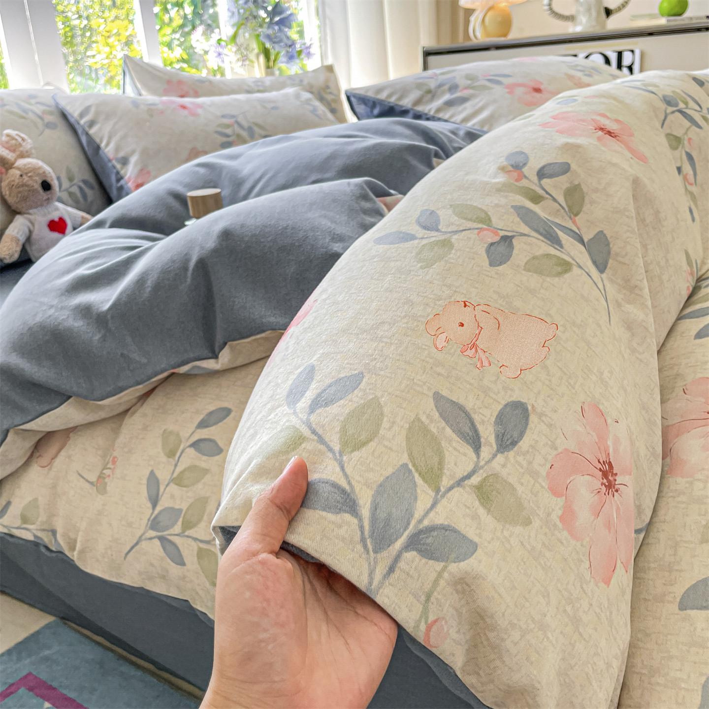 加厚磨毛被套单件床笠四件套