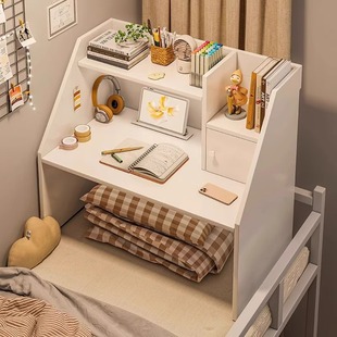 床上电脑桌可折叠懒人上铺书桌寝室下铺悬空学习小桌子大学生宿舍神器上铺悬空懒人学习桌侧面悬挂式小桌