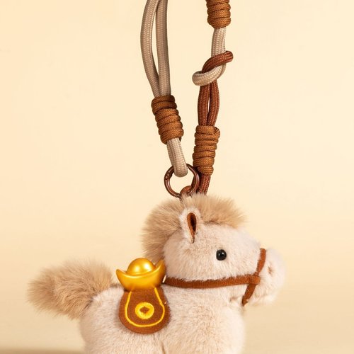 2026款可爱毛绒元宝小马书包包挂件公仔玩偶钥匙扣车挂件送礼礼物