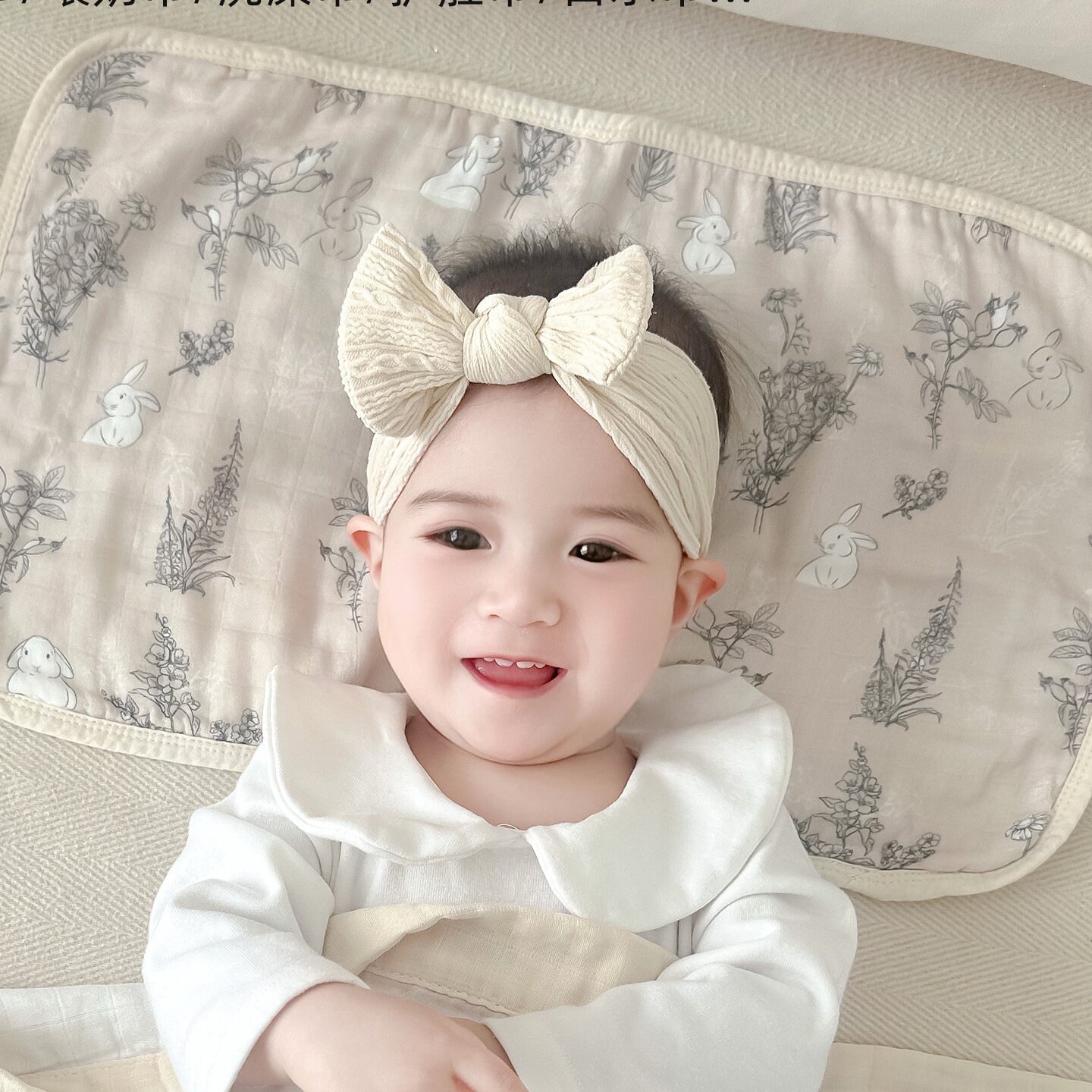 八层纱竹棉婴儿纱布枕巾儿童枕头巾新生儿宝宝云片枕枕垫低枕透气