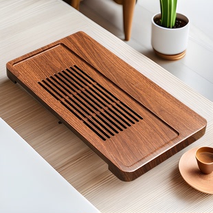 茶台家用茶海茶杯功夫茶具 日本品质竹制茶盘带排水储水一体抽屉式