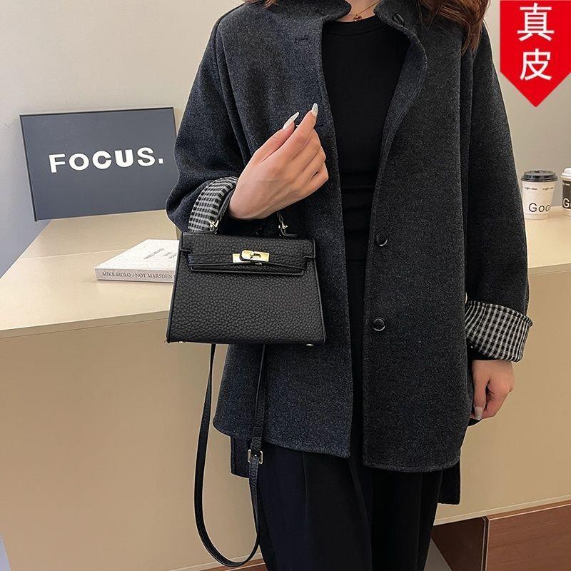 洋气通勤腋下高级小慵懒包包风真皮手提铂金新款女大容量潮众