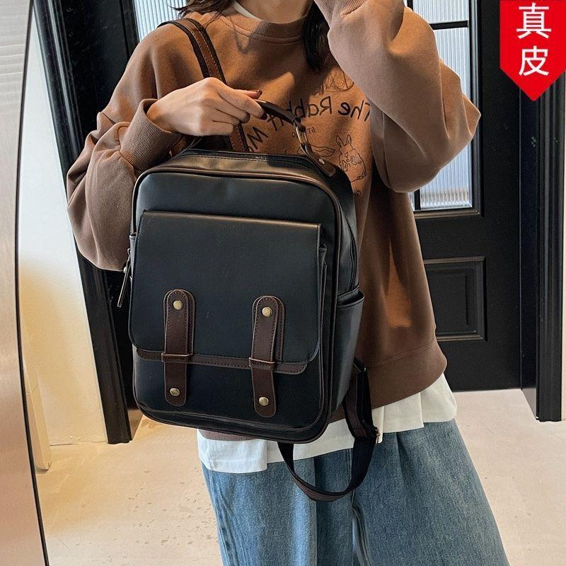 背包真皮书包双肩包旅行复古通勤轻便2026大容量时尚男女行李耐用