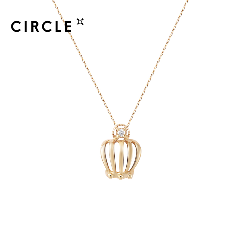 CIRCLE新品项链9K金镶钻皇冠项链钻石锁骨链国内现货|msdalam kategori Aksesori/Barang Kemas Fesyen, kalung - dari Buy2taobao.com untuk memberikan perkhidmatan ejen Taobao profesional membeli