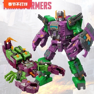 孩之宝变形金刚地出系列泰坦级萨克巨人头领战士儿童玩具礼物再版
