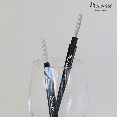 韩国piccasso眉刷便携不锈钢刷头整理眉毛修剪眉型梳理打结睫毛膏