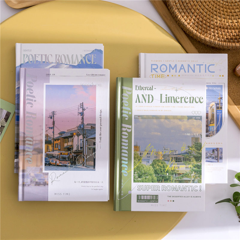 拾光手帐本A5日记本风景治愈系列本子初芸纸笔记本子112张学生文艺风学生礼物手帐本子