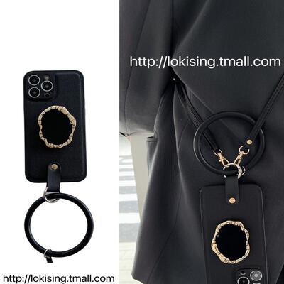 高级感黑宝石支架14适用16e苹果16pro新款iPhone15promax手环xr个性xs创意13pro软胶xsmax防摔11女款12保护套