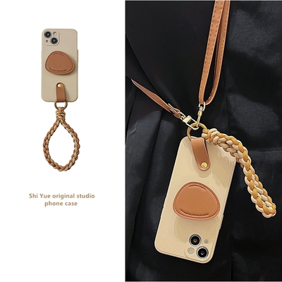 创意几何支架适用小米15/14pro手机壳13ultra斜挎11皮质挂绳12x高级感13pro背带10s新款小米12s女civi4/3硅胶
