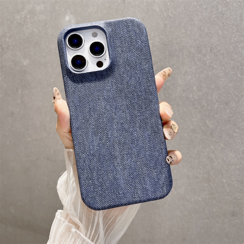 ins小众简约牛仔布适用iPhone16苹果15手机壳13promax高级感时尚14pro半包防摔外壳硬保护套12男女款个性创意