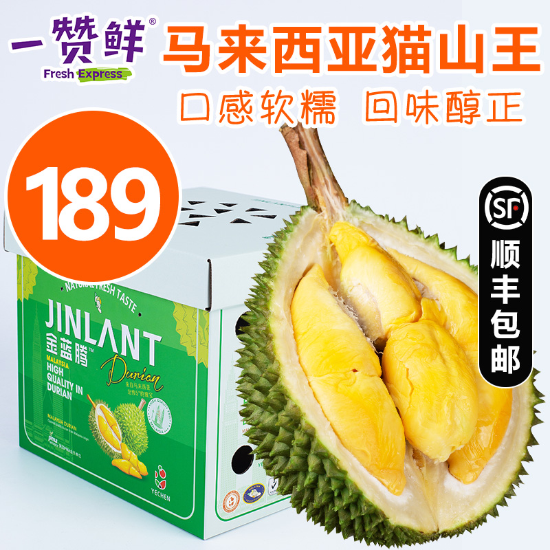 猫山王榴莲d197马来西亚猫液氮冷冻新鲜进口水果榴莲d101顺丰包邮