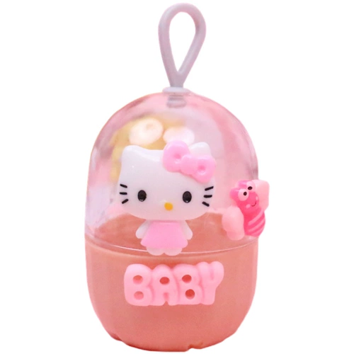 Мультяшная косметическая губка, коробка для хранения, капсула, портативный спонж для путешествий