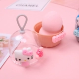 Мультяшная косметическая губка, коробка для хранения, капсула, портативный спонж для путешествий