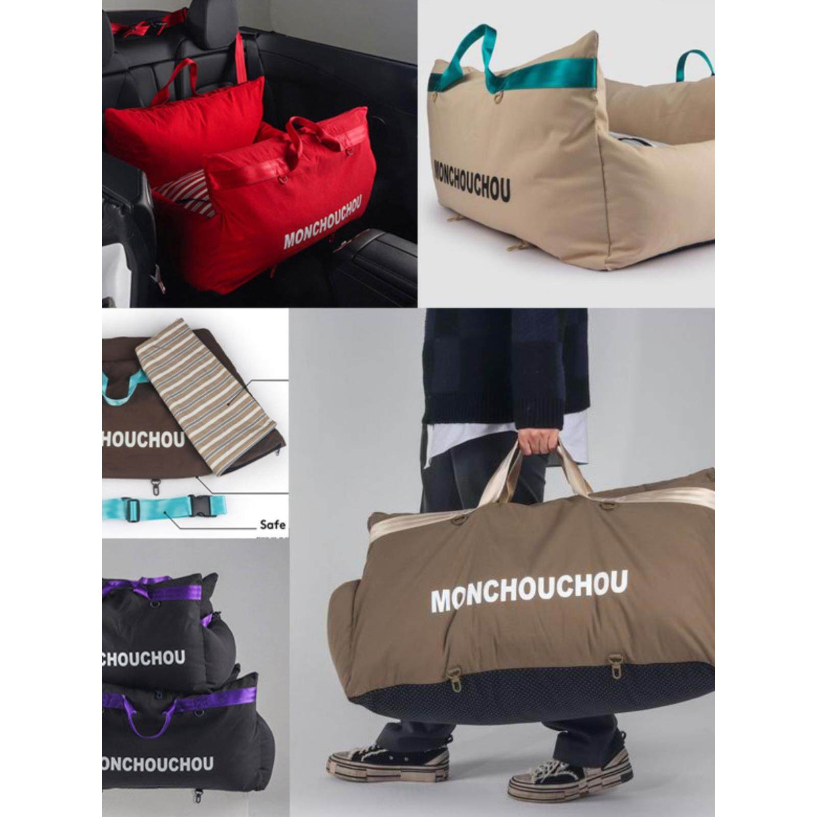 韩国Monchouchou汽车犬舍宠物用品猫和狗肩包家庭汽车两用