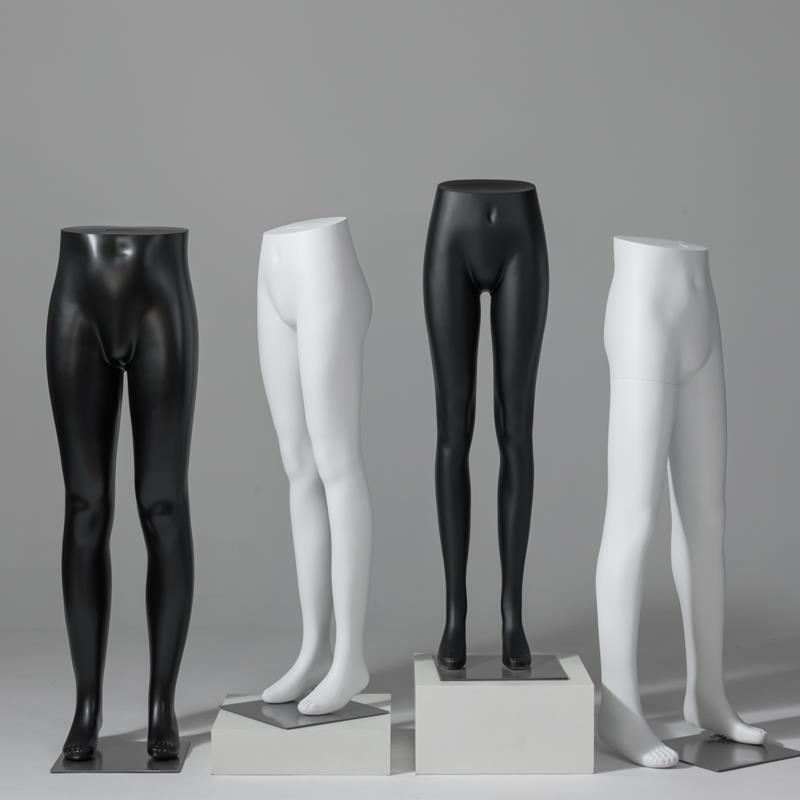 半身站模裤模服装模特道具橱窗男女下半身内衣裤亮白展示架模特架