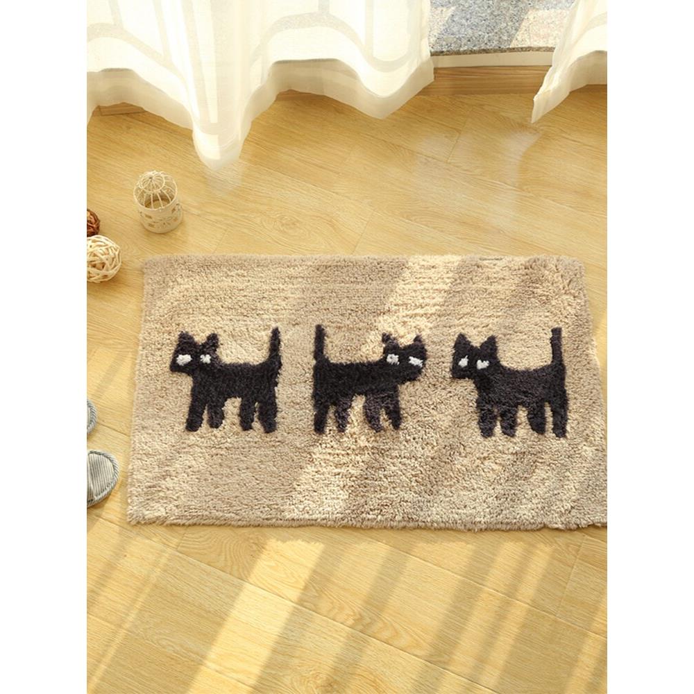 卡通猫棉门垫卧室门垫真空土壤浴室浴室吸水防滑垫