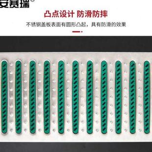 安赛瑞304不锈钢水沟盖板绿条款 新品 厨房下水道排水篦子20厚长5品