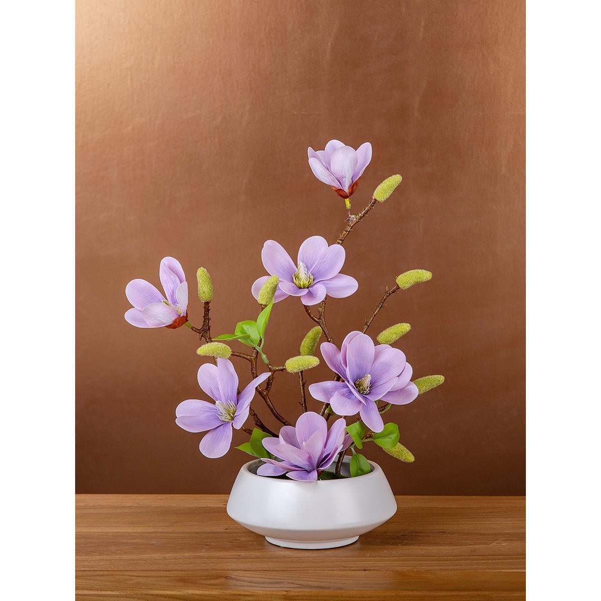 高端人造花白玉兰现代简约客厅餐桌花上中档艺术饰品假花