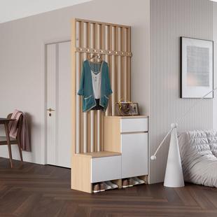 入户玄关柜客厅隔间柜现代简约进门门厅柜门口实木屏风柜鞋柜一体