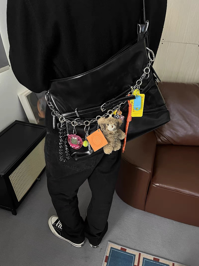 afaaa原创多元素长款小熊包包diy装饰品挂饰链高级感挂件极繁主义