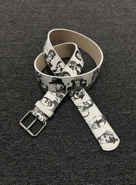 afaaa复古美式手绘人像皮带