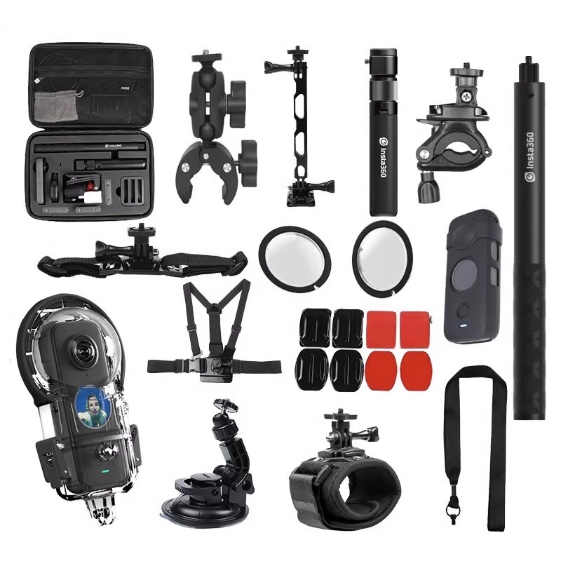 Insta360x3 ONE X2 全景相机摩托车把固定骑行支架胸带保护镜配件使用感如何?