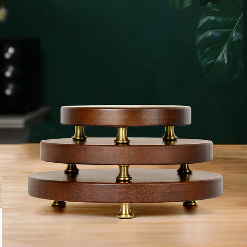 墨漾实木摆件底座中式高端