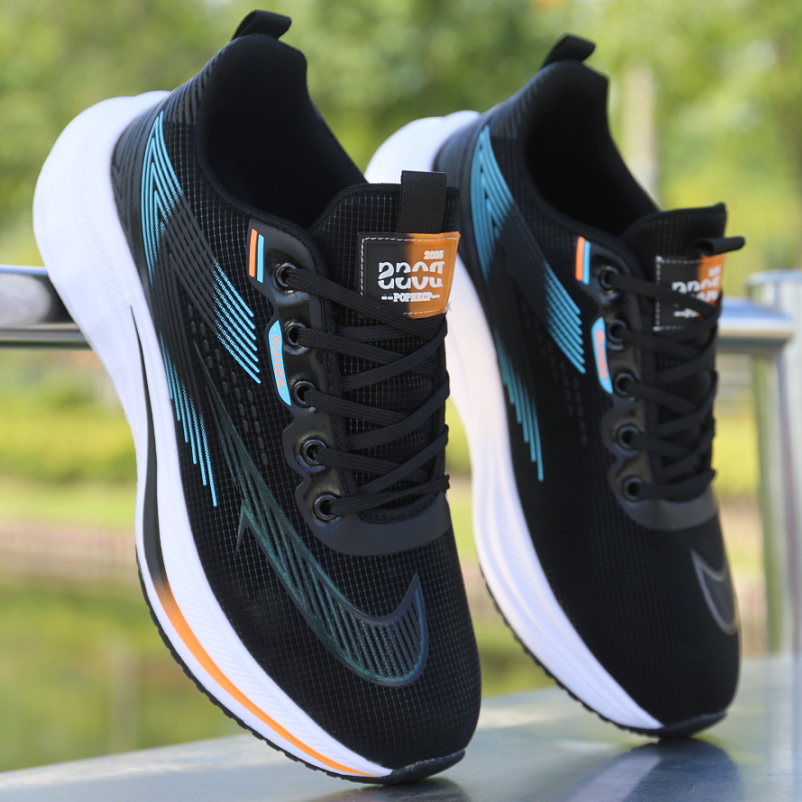 乔舟正品男鞋夏季新款真皮防水休闲运动鞋百搭软底防滑耐磨跑步鞋