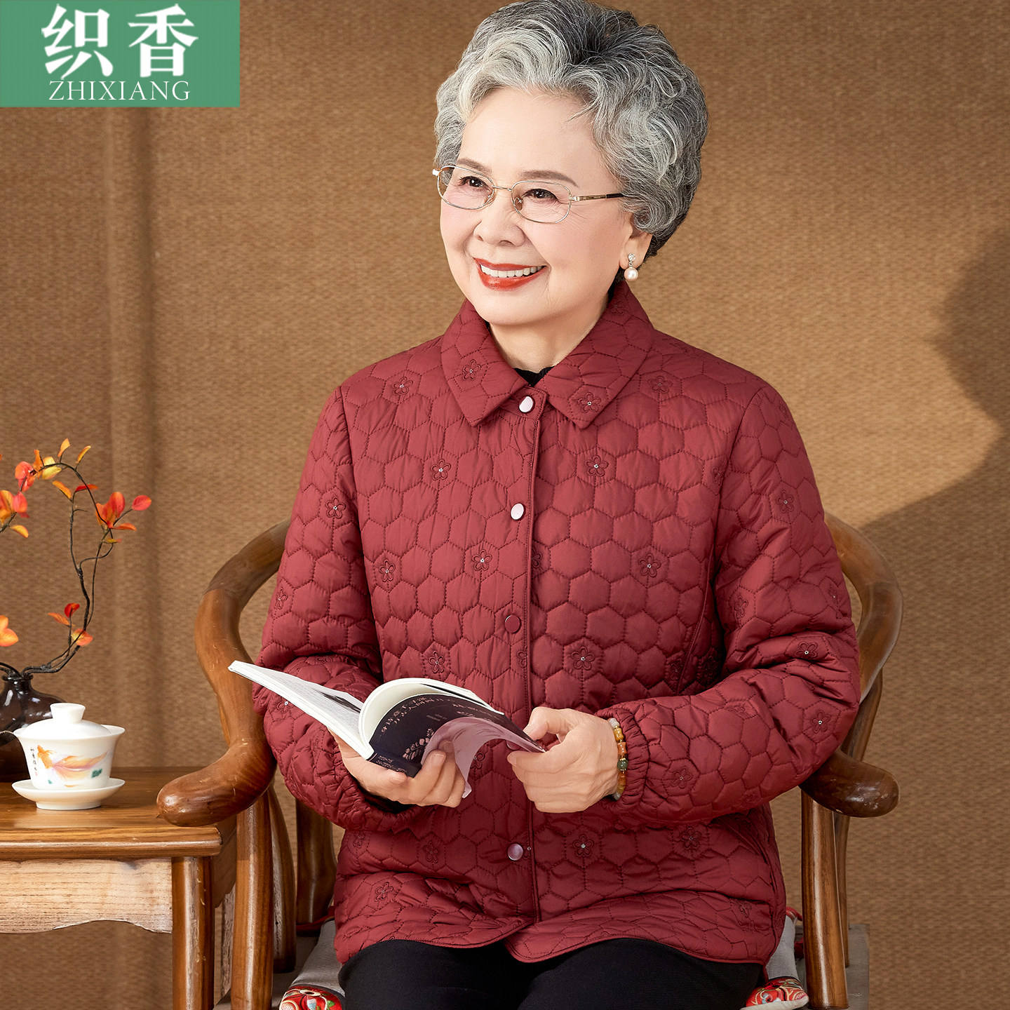 妈妈秋装外套时尚短款中