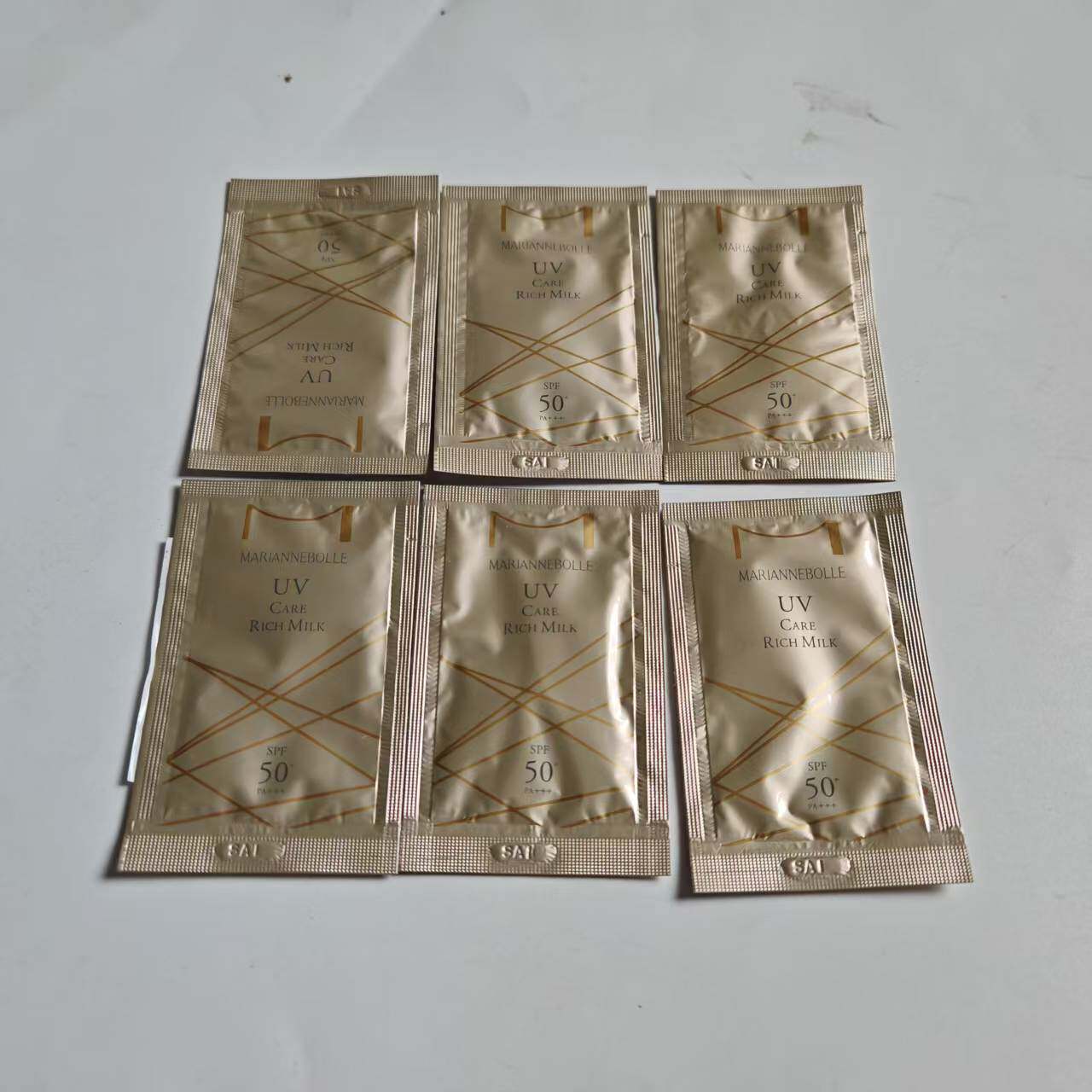 玛丽安保莱清盈防晒乳SPF50+ 2克*6片 小样试用装片装体验装