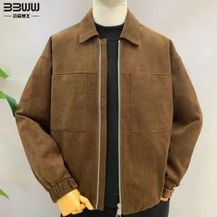 百变舞王翻领夹克男宽松保暖外套