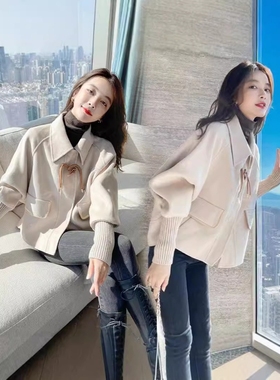外套女秋冬装2025新款毛呢小个子高级感小众小香风高端韩版短款潮
