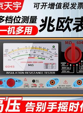南京天宇TY6017 TY6018 TY6045型绝缘电阻表兆欧表500V 1000V摇表
