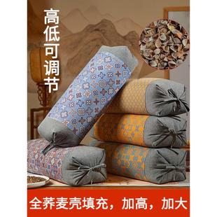 全荞麦壳枕头荞麦枕颈椎枕头加高加厚枕头侧睡枕头中老年人高枕头