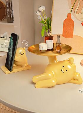 躺平梨愈合可爱装饰拥抱梨门廊关键存储创意办公室桌面家居装饰