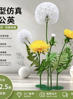巨型蒲公英仿真花婚庆美陈橱窗