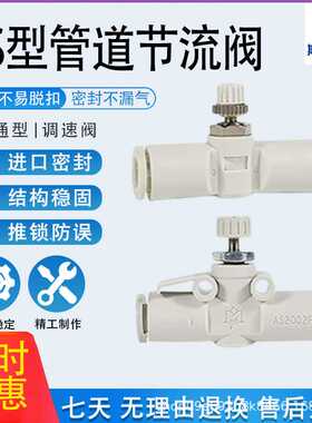节流阀气动可调速阀AS3002F-08AS1002F-04AS2002F-04/06