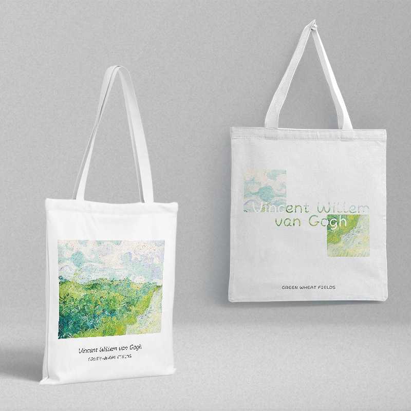 梵高油画帆布袋 36x39cm 世界名画单肩包补习袋学生手提包购物袋