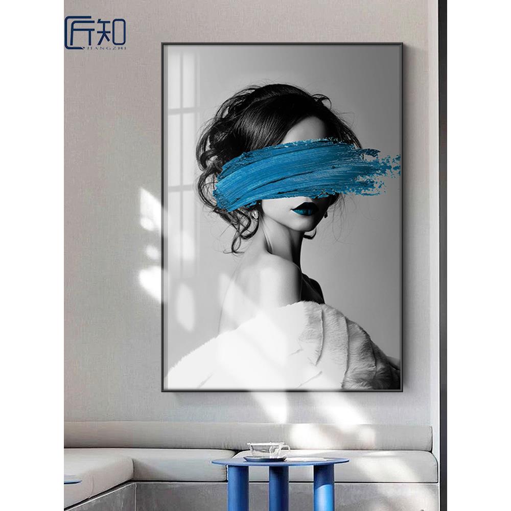 人物美女装饰画小众艺术挂画客厅沙发背景墙玄关美发店美容院壁画