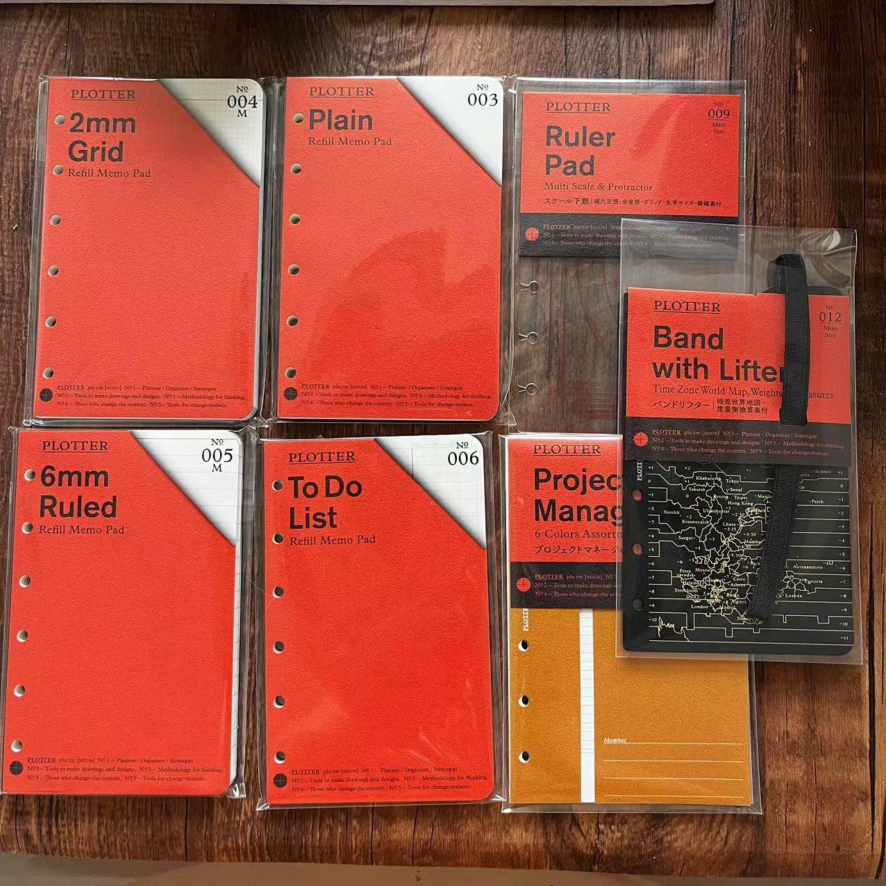 现货 日本plotter a7/pocket/mini6 活页手帐用 替换内芯