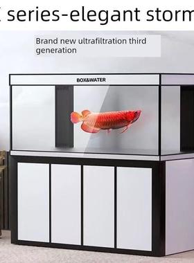 Bote超滤第三代龙鱼缸水族馆家用超白玻璃鱼缸客厅办公室新型中国