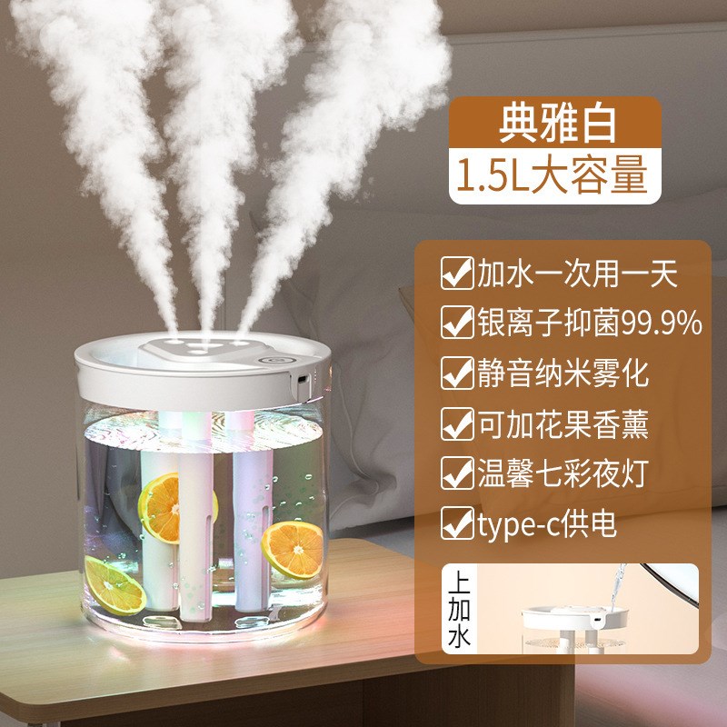 加湿器家用静音大雾量卧室空y调加湿器净化器便携香薰机小型宿舍
